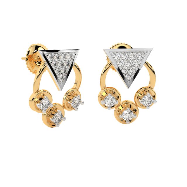 Ayla Round Diamond Stud Earrings